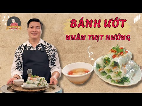 Bí Quyết Làm Bánh ướt nhân thịt nướng Chuẩn Vị Nhà Hàng| Cùng Cháu Vào Bếp