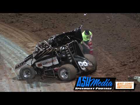 Sprintcars: Ryan McNamara Rollover - Archerfield Speedway