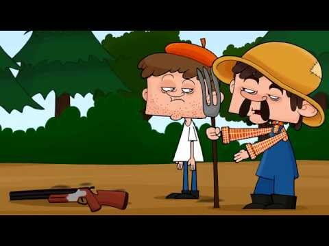 A paraszt meg a fia mennek az erdőben