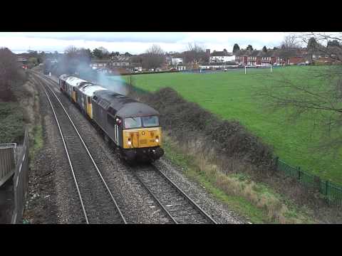 HD DCR 56312 50026 50031 50135 CLAG passed droitwich spa on 0z51 kidderminster-eastleigh 16/12/13