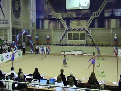 Austrian Team. Final Groups Seniors 3 Ribbons 2 Ropes. RG WC St-Petersburg 04.04.2010.mp4