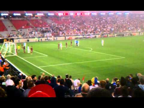 1/21/12 USA vs Venezuela.  Yellow card and tackle