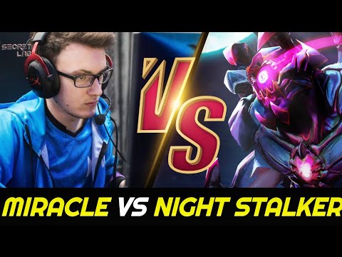 MIRACLE Nature's Prophet Hard Game vs Super Annoying Night Stalker 7.27 Dota 2