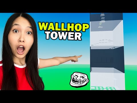 Doing INSANE Roblox WALLHOP Tower!