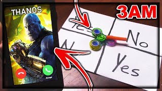 DO NOT PLAY CHARLIE CHARLIE FIDGET SPINNER WHEN TALKING TO THANOS AT 3AM!! *AVENGERS INFINITY WAR*
