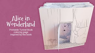 How to make a tunnel book - project inspired by the book Alice in Wonderland