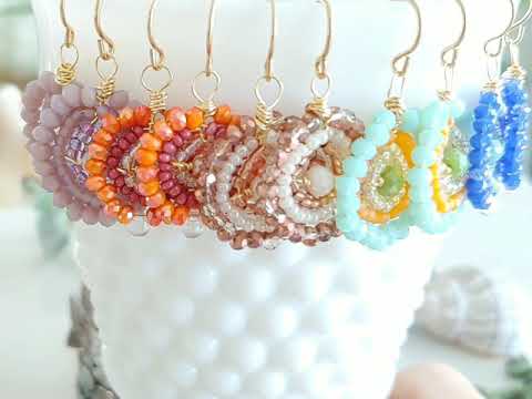 Crystal Spiral Earrings @ Nona Designs on Etsy