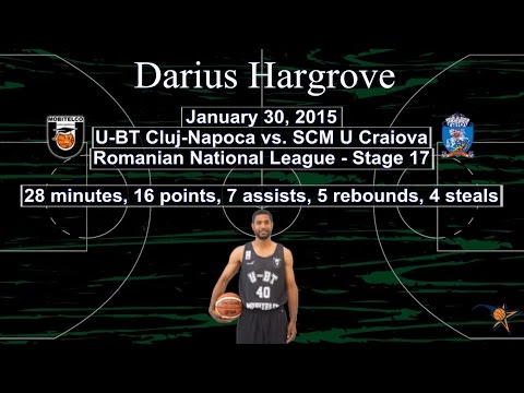 Darius Hargrove - U-BT Cluj vs SCM U Craiova 30 Jan 2015