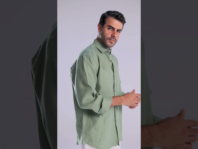 قميص أخضر الميرمية - Sage green shirt