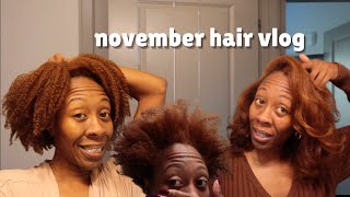 GETTING TO THE ROOT OF IT |November Hair Vlog| Braidouts, wash days and silk presses
