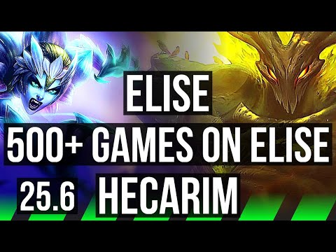 ELISE vs HECARIM (JGL) | 500+ games, Dominating, 35k DMG | EUW Grandmaster | 25.6