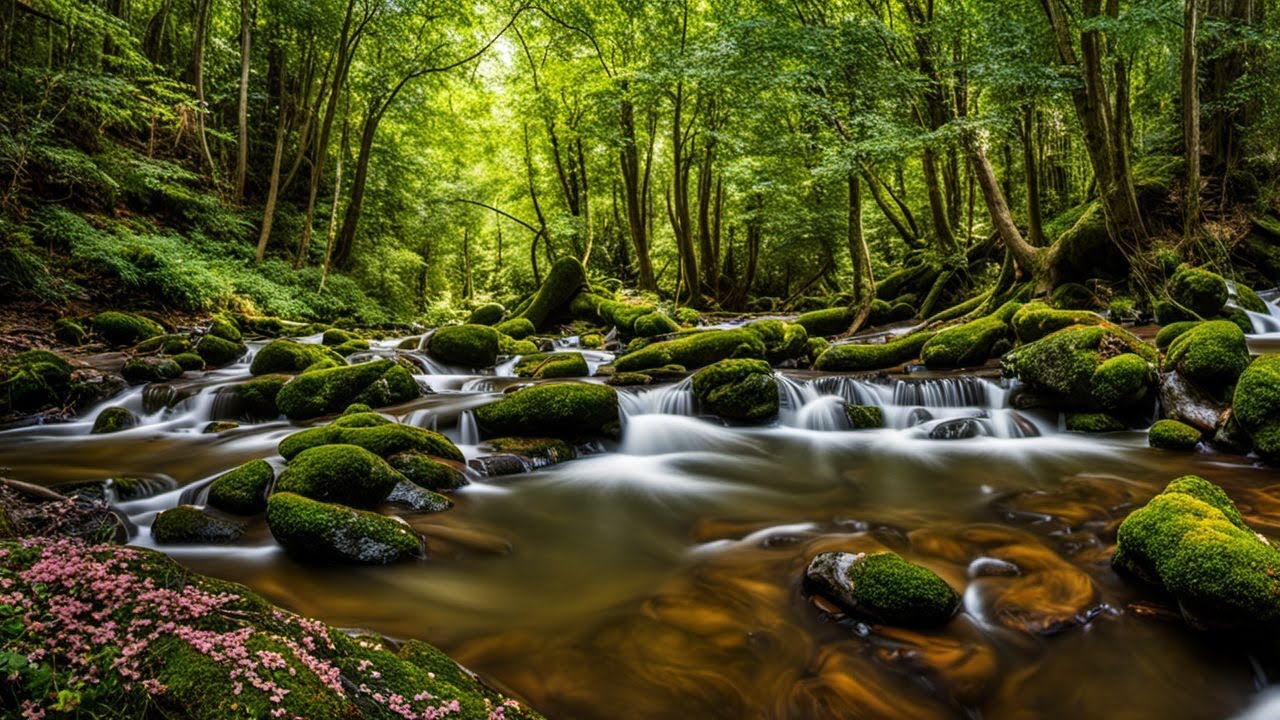 🌵 Calming Forest Sounds, Babbling Streams, Relaxing Water Sounds for Sleep, Goodbye Stress, ASMR