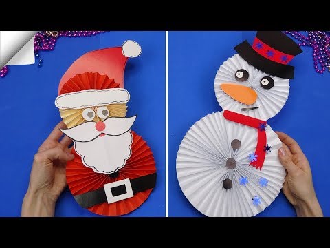 DIY paper crafts Paper toys Christmas crafts santa claus DIY santa claus