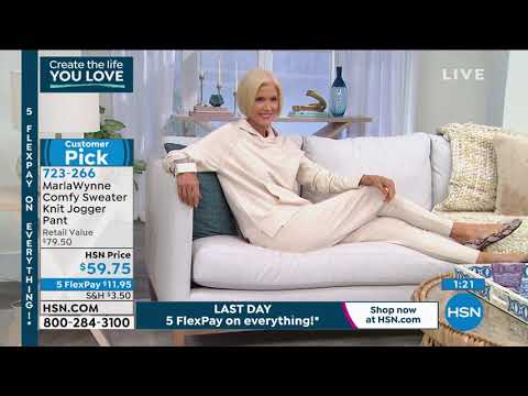 MarlaWynne Comfy Sweater Knit Jogger Pant