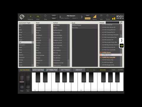 KV331 Synthmaster - iPad Mini 4 - Sounds Demo.