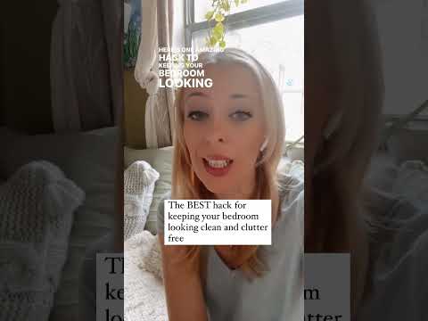 1 Hack to Keeping Your Bedroom Looking Clean and Clutter Free ❤️ #clutterfree #declutter