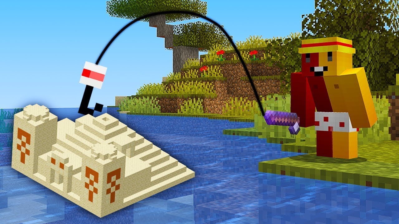 minecraft mas posso PESCAR ESTRUTURAS OP!