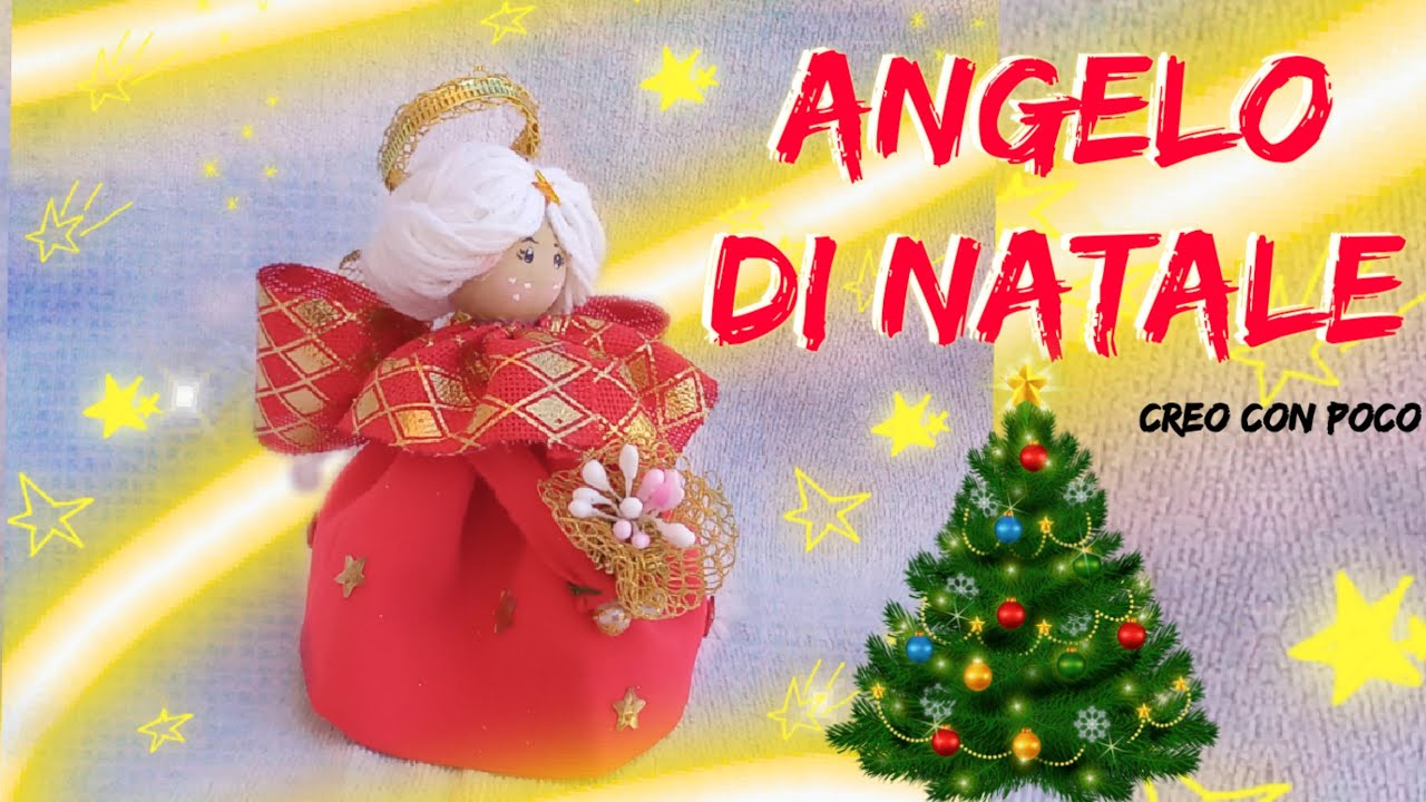 FAIDATE  DECORAZIONE NATALE ANGELO PENDENTE,PUNTALE ALBERO NATALE, BOMBONIERA Tutorial EASY RICICLO