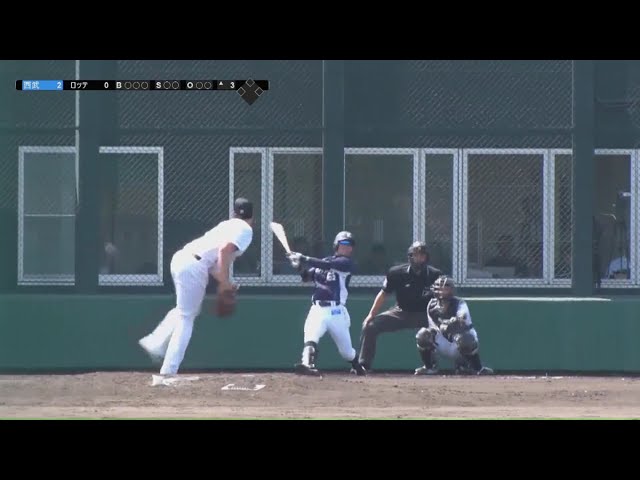 【ファーム】逆方向へ打球が伸びる!! ライオンズ・斉藤彰の今季1号ソロで追加点!! 2018/4/29 M-L(ファーム)