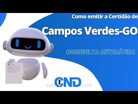 Como emitir a certidão negativa de Campos Verdes-GO  em apenas 2 minuto! :)
