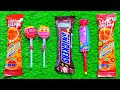 ASMR Unboxing A Giant Mystery Box Full Of Candy Chocolate Rainbow Lollipops Satisfying Video