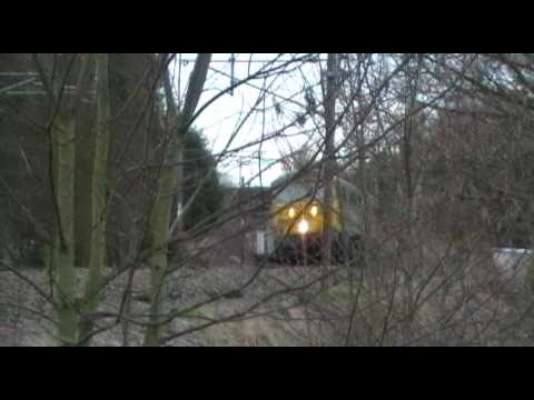 86614/86610 4M74 liner leaving Lancaster 21/3/11