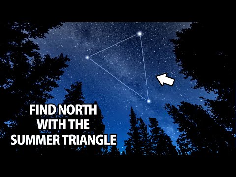 Find North with the Stars - The Summer Triangle - Celestial Navigation (Northern Hemisphere)