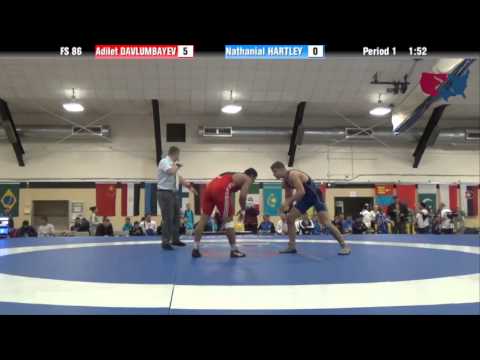 86 KG R16 - Adilet Davlumbayev (KAZ) vs Nathanial Hartley (USA)