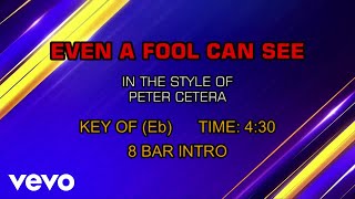 Peter Cetera - Even A Fool Can See (Karaoke)