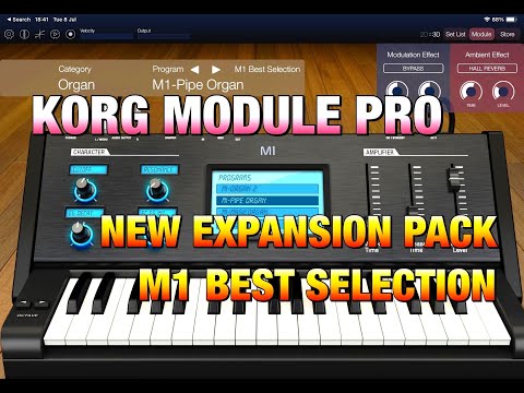 Korg Module Pro - New Expansion Pack - M1 Best Selection - Full Demo for the iPad
