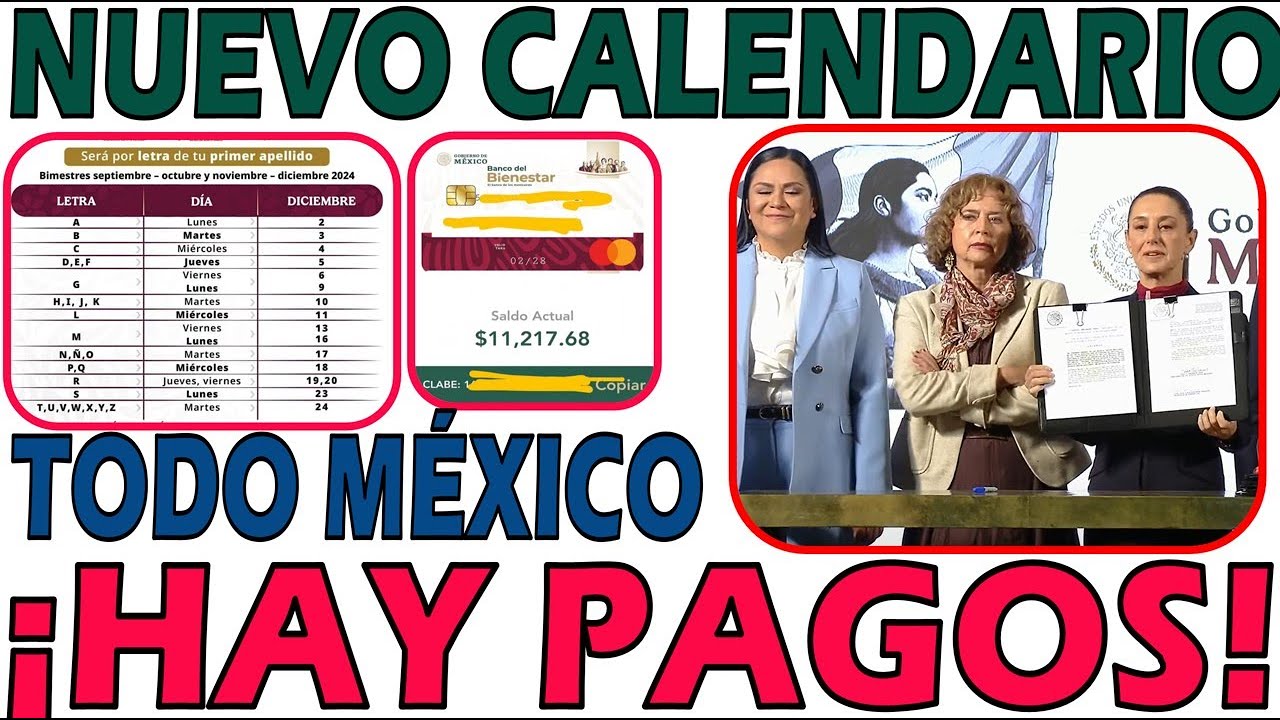 ♨️DEL 2 AL 24 DE DICIEMBRE💵PAGOS BIENESTAR💣NUEVO CALENDARIO 💸DE DEPÓSITOS EN 32 ESTADOS+27 LETRAS