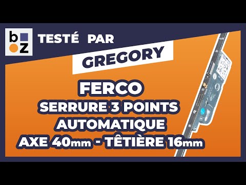 Serrure 3 points à cylindre - automatique - têtière 16 mm - Fercomatic FERCO