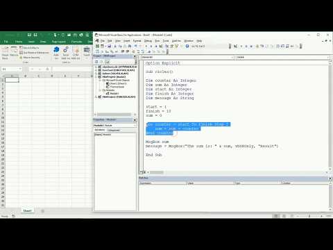 21 ENG VBA Excel   Repeating code with the FOR NEXT block