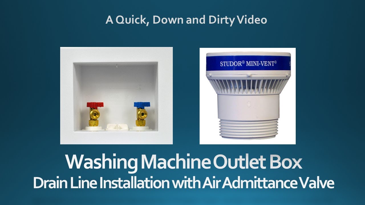 Washing Machine Outlet Box Plumbing Instructional Video