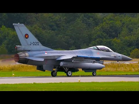 [4K] F-16 Close Up and Full Afterburner Take Off!