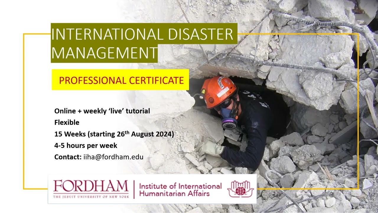 International Disaster Management Certificate