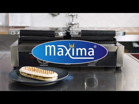 Maxima Gastro Kontaktgrill - Glatte - Doppelgrillplatte - 2 x 22 cm