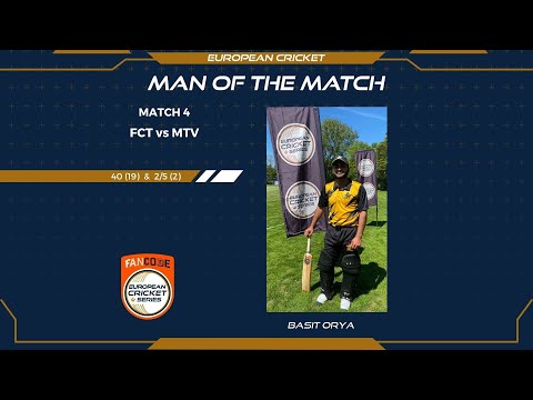 Bashing Basit Orya back to back man of the match performances in Germany