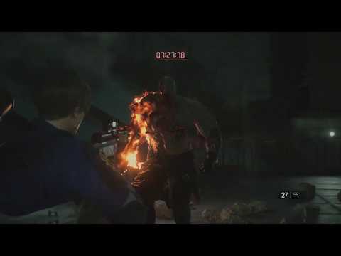 RE 2 Remake - Super Tyrant Final Boss Fight No Damage (Hardcore Mode) [Leon]