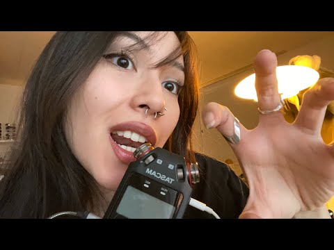 ASMR ☆ Fast & Tingliest Mouth Sounds w/ hand movements + more