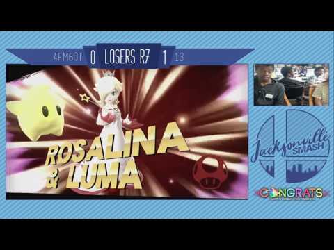Jax Smash Weekly 4/6/17 - 13(Rosa&Luma) Vs Afmbot(Donkey Kong) - Wii U Losers Top 8