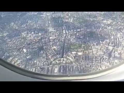 Flying over London and Landing - Eurowings EW1466 A-320