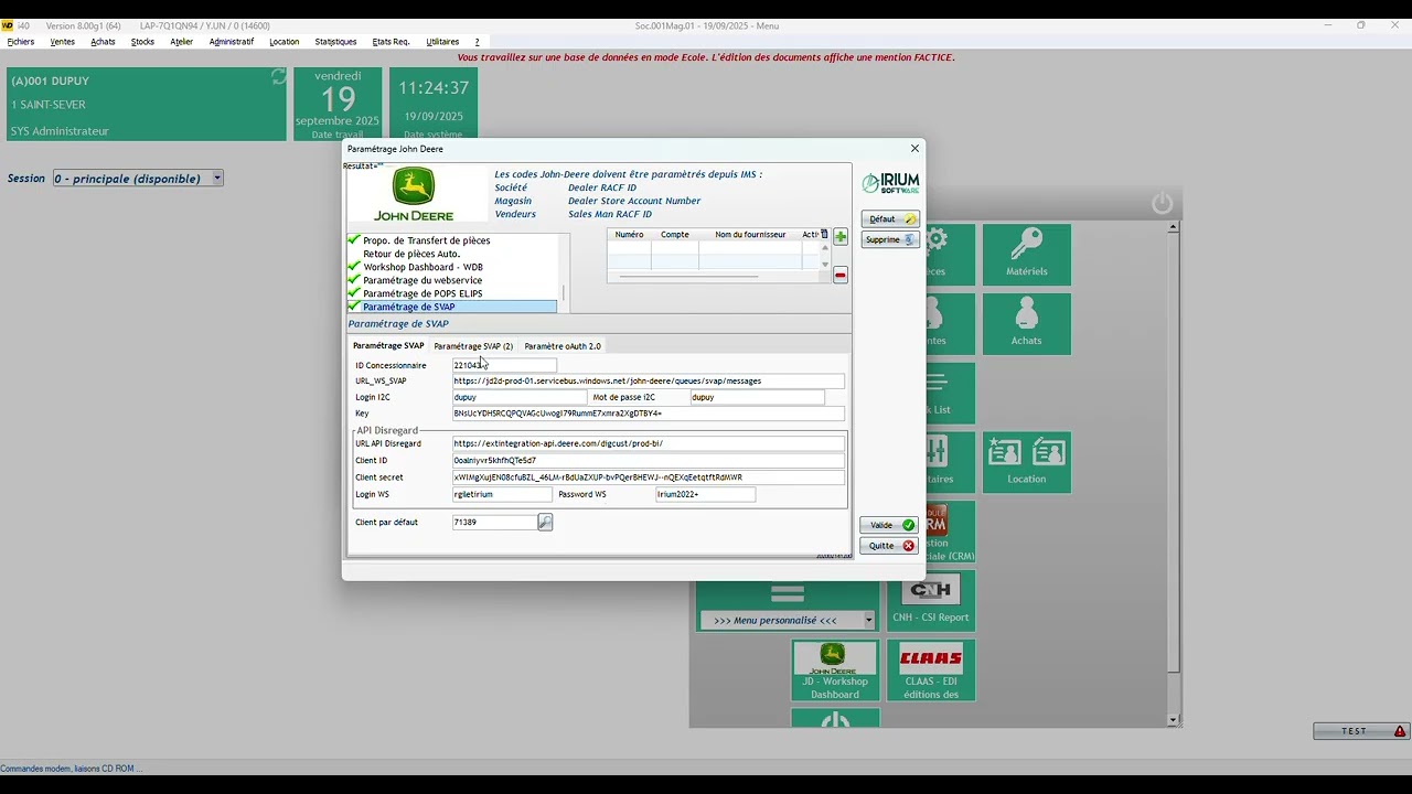 [CLUB JD] Paramétrage SVAP