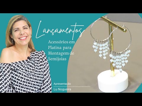 Diversos Folheados Platina para Montagem de Semijoias Finas  - Pedra Mística