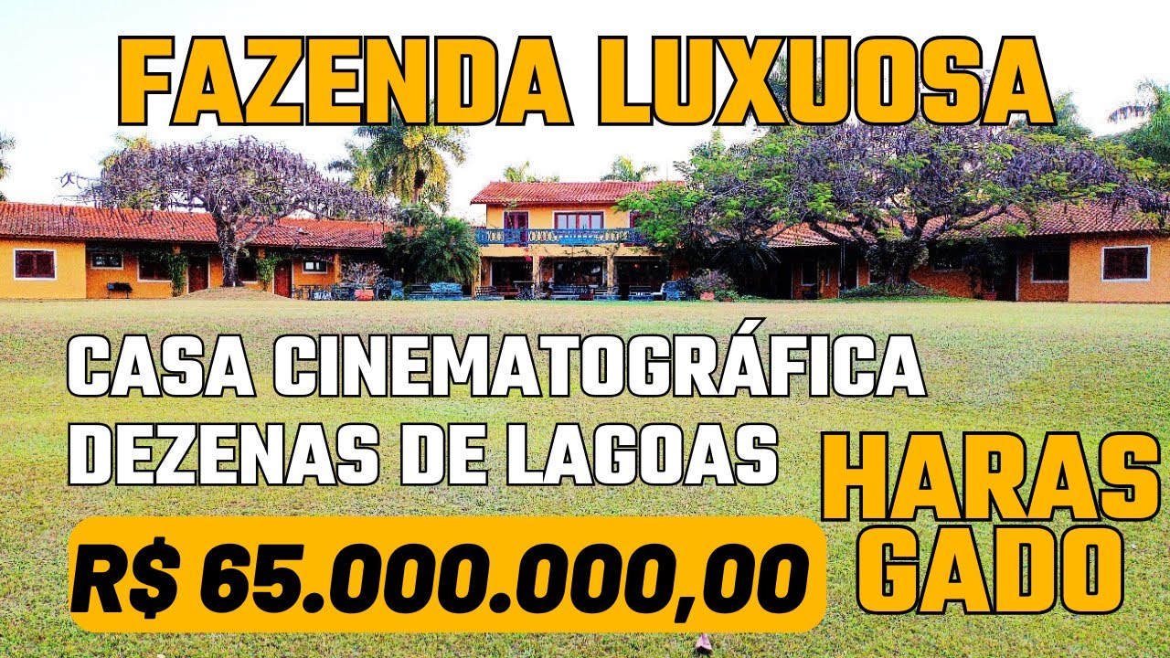 FARM FOR SALE WITH HORSE STABLES, CINEMATOGRAPHIC HOUSE, DOZENS OF LAKES AND STRUCTURE FOR CATTLE