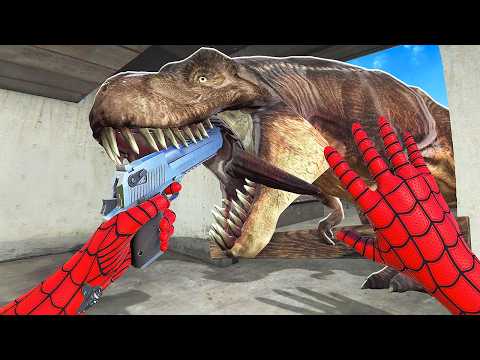 Building a Base Against a T REX in VR