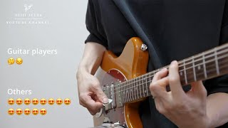 this is so accurATE（00:00:35 - 00:00:41） - Differences in reactions between guitar players and non-players.