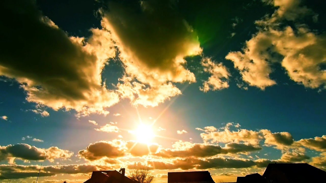 Sunset Sky Timelapse – Relaxing Clouds Background Video