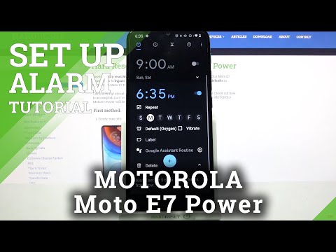 MOTOROLA Moto E7 Power - How to Set Up & Manage Alarm Clock