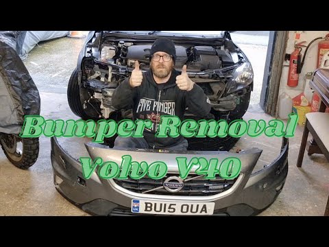 Volvo V40 front repair part 2:  Bumper removal.